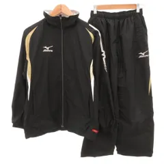 ミズノ MIZUNO ブレスサーモ アスレティック ウォーマースーツ パンツ セットアップ ウィンドブレーカー ジャケット ロゴ刺繍 S 黒 ブラック /FF