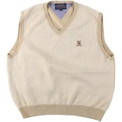 古着 00年代 トミーヒルフィガー TOMMY HILFIGER GOLF Vネック コットンニットベスト メンズL相当/eaa599176