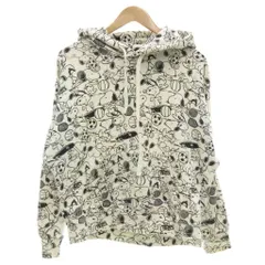 リーバイス Levi's × PEANUTS ピーナッツ スヌーピー プルオーバーパーカー フーディー S 白 ホワイト 黒 ブラック 総柄 /GV ■GY58