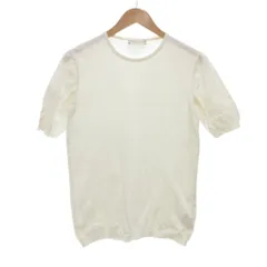 エンポリオアルマーニ EMPORIO ARMANI 半袖 ニット カットソー 46 白 ホワイト /NL ■GY58
