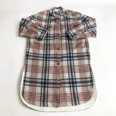 ザラ チェック ロング シャツ ONE PIECE m