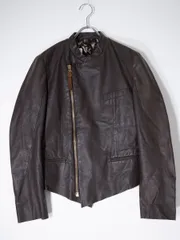 Paul Smithポールスミス メインライン シャークティース裏地 ラムレザーセミダブルライダース【S】【MJKA76796】