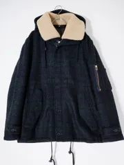 PS Paul Smithピーエス ポールスミス 襟ボア ウール縮絨ミリタリーショートモッズコート ジャケット【M】【MCTA77368】