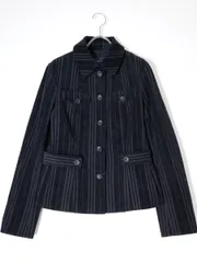 BURBERRY LONDONバーバリー ロンドン コーデュロイストライプ織デザイン ストレッチジャケット【40】【LJKA76031】