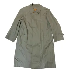 バーバリー　ステンカラーコート　M-Lサイズ相当　ライナー付き　ノバチェック　トレンチコート　カーキ　メンズ　ヴィンテージ