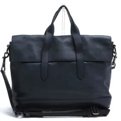 コーチ／COACH バッグ ブリーフケース ビジネスバッグ 鞄 ビジネス メンズ 男性 男性用 レザー 革 本革 ネイビー 紺  F75757 Hamilton Portfolio Brief ハミルトン ポートフォリオ ブリーフ ノートPC収納可 シボ革 シ