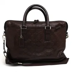 コーチ／COACH バッグ ブリーフケース ビジネスバッグ 鞄 ビジネス メンズ 男性 男性用 レザー 革 本革 ダークブラウン 茶 ブラウン  70251 OP art leather Zip top Brief X オプ アート ジップトップ ブリーフ 2