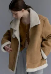 (LOVE US U/objet/実物画像あり)ムートン キャメル/ブラウン