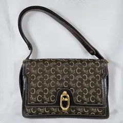 【希少・訳あり】セリーヌ 2WAY Cマカダム バッグ 馬車金具 黒