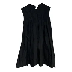 B067 DES PRES デ プレ ワンピース ノースリーブ ブラック シンプル カジュアル レディース 36