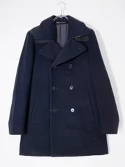 PS Paul Smithピーエス ポールスミス 裏地フラワー花柄 ウールカシミヤPコート ピーコート 【S】【MCTA76575】