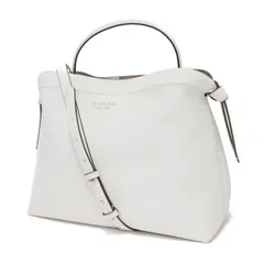 【新品】Kate spade ケイトスペード バッグ | ノット ラージ トップ ハンドル バッグ / ショルダーバッグ クロスボディ | 2WAY メタルロゴ マグネットボタン レザー | ホワイト 白 | ブランド カバン【レディース】