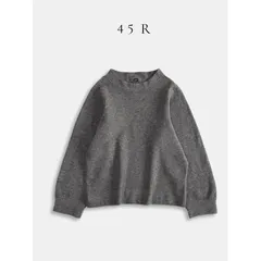 45R フロート縮絨deパフTシャツ ウール100％ 日本製 グレー パフスリーブ フォーティファイブアール