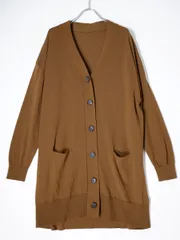 MUSE de Deuxieme Classeドゥーズィエムクラス 18G OVER ウールニットカーディガン【フリー】【LKNA73728】