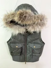 LDS　ダウンベスト　フード付き　サイズS　 y2k 平成ギャル