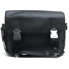 コーチ／COACH バッグ ショルダーバッグ 鞄 メンズ 男性 男性用 PVC レザー 革 ブラック 黒  C3747 Track Crossbody In Signature Canvas トラック クロスボディ クロスボディ メッセンジャーバッグ
