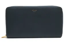 セリーヌ／CELINE 長財布 財布 ウォレット レディース 女性 女性用 レザー 革 本革 ネイビー 紺  105003AFE Large Zipped Multifunction ラウンドジップ ラウンドファスナー 小銭入れあり ユニセックス 男女兼用