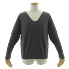 ガリャルダガランテ GALLARDAGALANTE カシミヤVネックニット GG17S0051950200 セーター ロゴプレート 長袖 カシミヤ100％ グレー F