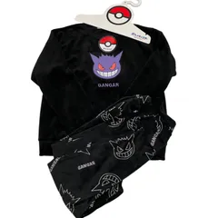 【新品】ポケモン　ゲンガー　パイル生地　ルームウェア　セットアップ　刺繍
