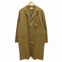 ヤーモ YARMO タグ付き ワークコート ショップコート スナップボタン ロング ベージュ 42 L /FF 0913のサムネイル