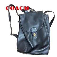 コーチ　リュック　ブラック　9943 レザー　USA アメリカ製　ターンロック