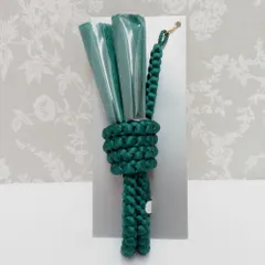 和小物 羽織紐 男性用 青緑系 丸組 手組紐 箱付き メンズ用 和装小物 レーヨン