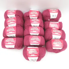 毛糸 プレジデントオーストラリアビビットカラー 13玉セット 1玉40ｇ 約52ｍ ピンク 株式会社元廣 未使用品