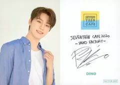【中古】コレクションカード(男性) SEVENTEEN/DINO(ディノ)/上半身・裏面印刷サイン入り・ロゴ水色・黄/「SEVENTEENカフェ2020 ～SALAD FACTORY～ in BOX CAFE」事前予約特典オリジナルカード
