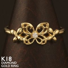 B060416)K18YGリング天使モチーフ18金約3号指輪 - メルカリ