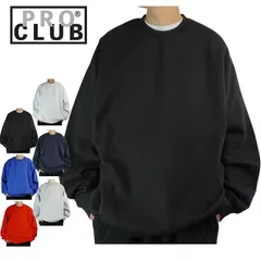 プロクラブ PRO CLUB 141トレーナー 13oz スウェット ヘビーウェイト クルーネック フリース プルオーバーセーター 無地 裏起毛 ビッグサイズ  ホワイト レッド