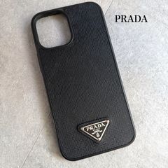 未使用級 プラダ iPhone13 ケース カバー サフィアーノ 三角ロゴ 黒 未使用級 プラダ iPhone13 ケース カバー サフィアーノ 三角ロゴ 黒