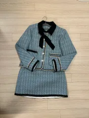 ツイード セットアップ スカイブルー スーツ