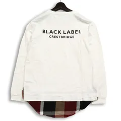 BLACK LABEL CRESTBRIDGE ブラックレーベル クレストブリッジ レイヤード風★ 長袖 カットソー ロンTシャツ Sz.M メンズ 白