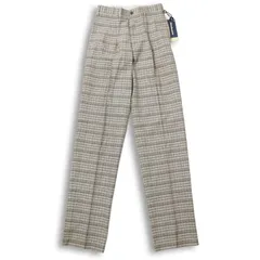 90s★ビンテージ【新品 未使用】 ABAHOUSE アバハウス 通年 チェック★ スラックス パンツ Sz.1　メンズ 日本製 初期 レアのサムネイル