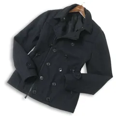 semantic design セマンティック デザイン 秋冬★ ウール ジップ ライダース ジャケット Pコート Sz.L メンズ 灰 グレー