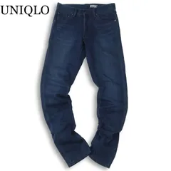 UNIQLO ユニクロ 秋冬 ヒートテック★ ストレッチ 裏起毛 USED加工 スリム デニム パンツ ジーンズ Sz.28 メンズ