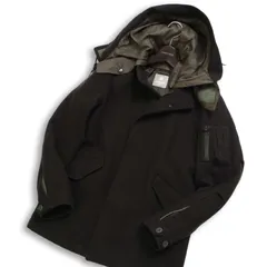 nano&co ナノユニバース 秋冬 フード着脱可★ 中綿 ウール フーディー コート ジャケット Sz.S メンズ