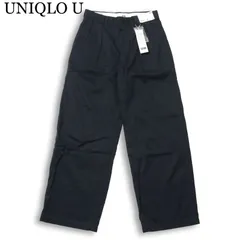 【新品 24AW】 UNIQLO U ユニクロ ユー ルメール 通年 タック ワイド パンツ Sz.76cm　メンズ ネイビー 未使用