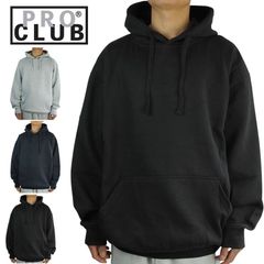 XLサイズ プロクラブ PRO CLUB 148 パーカー コンフォートプルオーバーフーディー グレー ブラック スウェット スエット 無地 灰色 黒 裏起毛 セットアップ