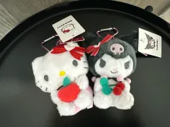(2個まとめ売り) サンリオ ハローキティ クロミ りんご さくらんぼ キーホルダー ぬいぐるみ