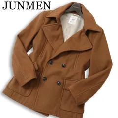JUNMEN ジュンメン 秋冬★ メルトン ウール スリム Pコート Sz.M　メンズのサムネイル