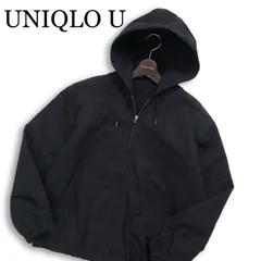 22AW★ UNIQLO U ユニクロ ユー ルメール 秋冬 裏起毛★ フーデッド ジップアップ ブルゾン ジャケット Sz.S　メンズ 黒