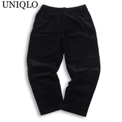 【新品 未使用】 UNIQLO ユニクロ 秋冬 コーデュロイ ストレッチ リラックス アンクル パンツ Sz.L　メンズ 黒