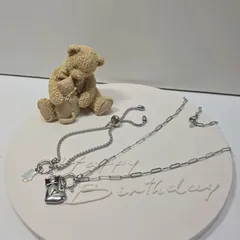 Silverカラー　ネックレス×ブレスレット