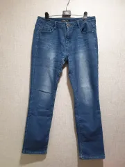 77サイズ) BANG BANG 起毛 デニム ジーン 青 デニム ファッション パンツ レトロ 作業着