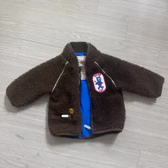 ベベデピノ ボアジャケット ブラウン 90