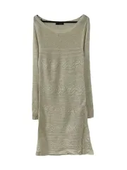 M RAF RAF ラウンド 長袖 ニットワンピース クリーム