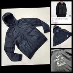 正規品 NIKE メンズ ウィンドブレーカー 起毛 フード ジップアップ ジャケット アウター L (95 100)