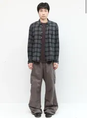 2 ハッチングルーム Classic シャツ オーバダイド CHECK チャコール