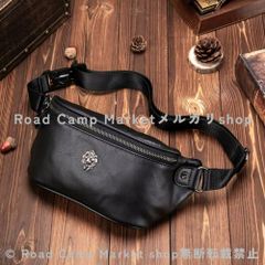 ✨希少✨63 LEATHERS ダイヤモンドキルト レザー ウエストバッグ 黒 ✨希少✨63 LEATHERS ダイヤモンドキルト レザー ウエストバッグ 黒